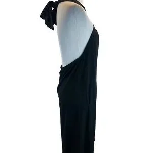 VENUS | Dresses | Venus Black Tie Neck Halter Dress Sz L | Poshmark